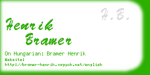 henrik bramer business card